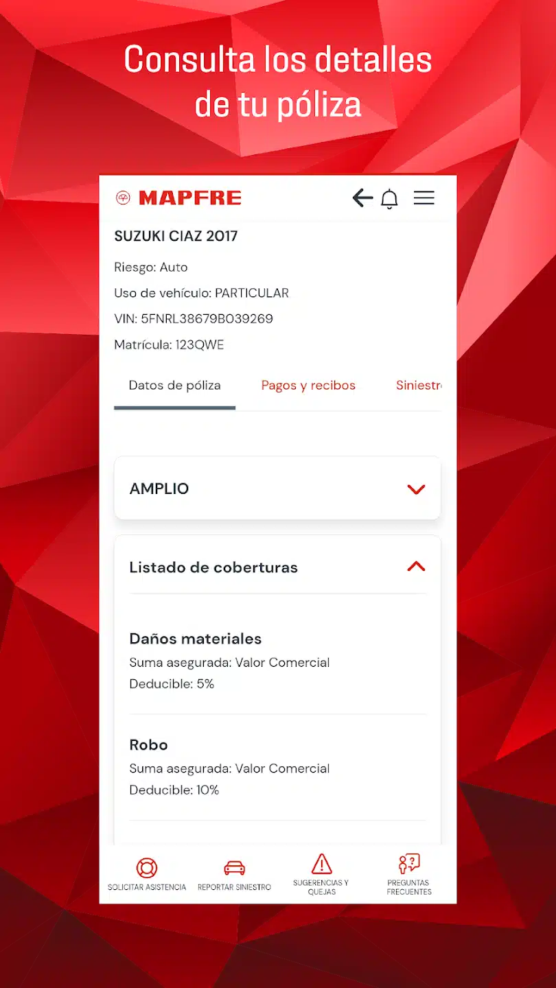 Consulta los detalles de tu póliza