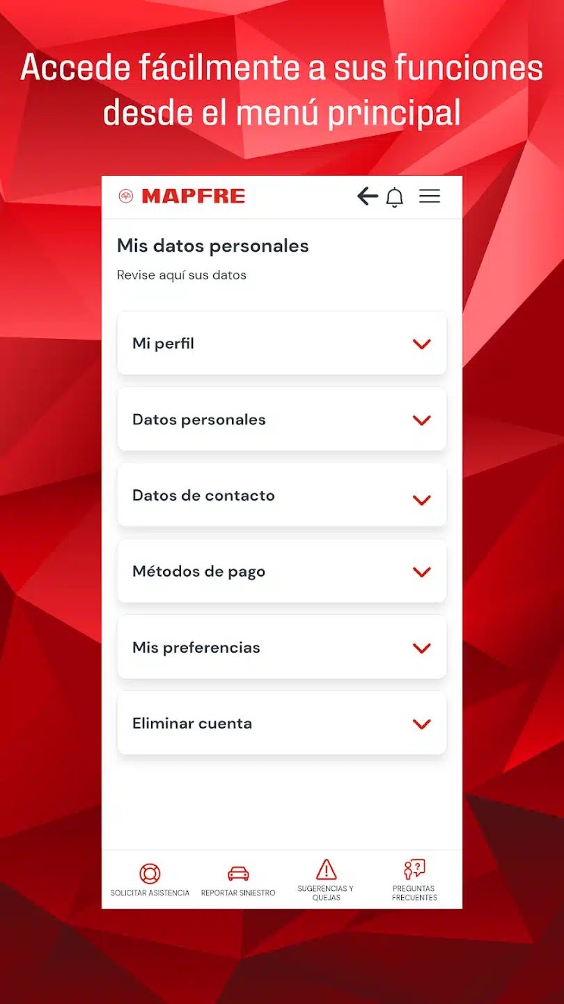 App MAPFRE AUTO Funciones